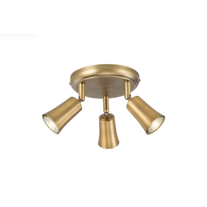 Jedda - 3 Light Single Kitchen Spotlight - Aged Brass