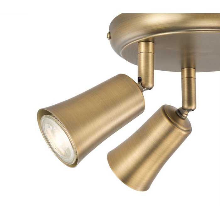 Jedda - 3 Light Single Kitchen Spotlight - Aged Brass