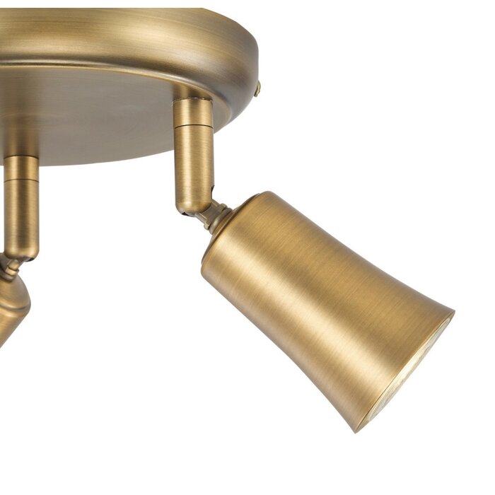 Jedda - 3 Light Single Kitchen Spotlight - Aged Brass