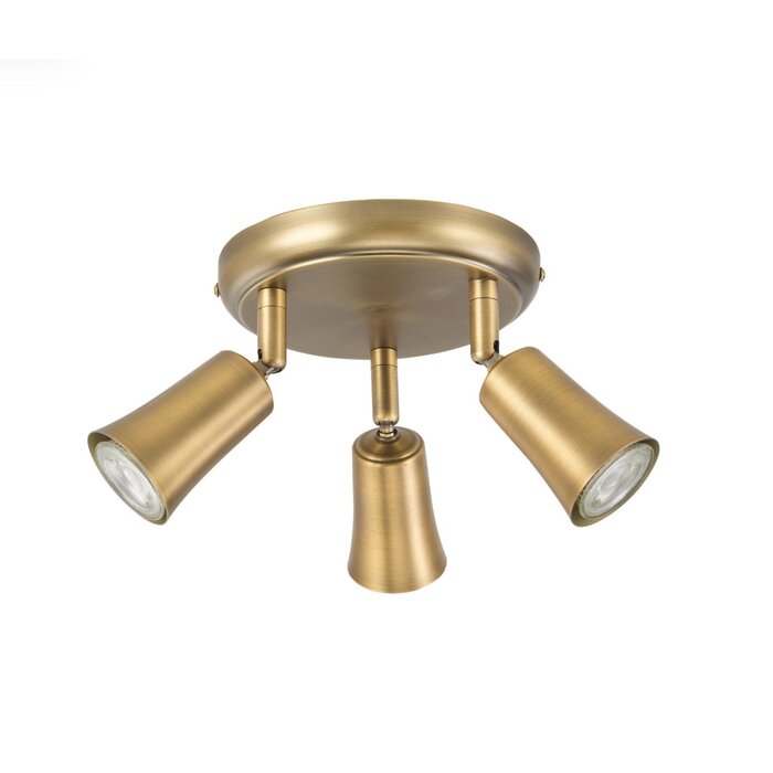 Jedda - 3 Light Single Kitchen Spotlight - Aged Brass