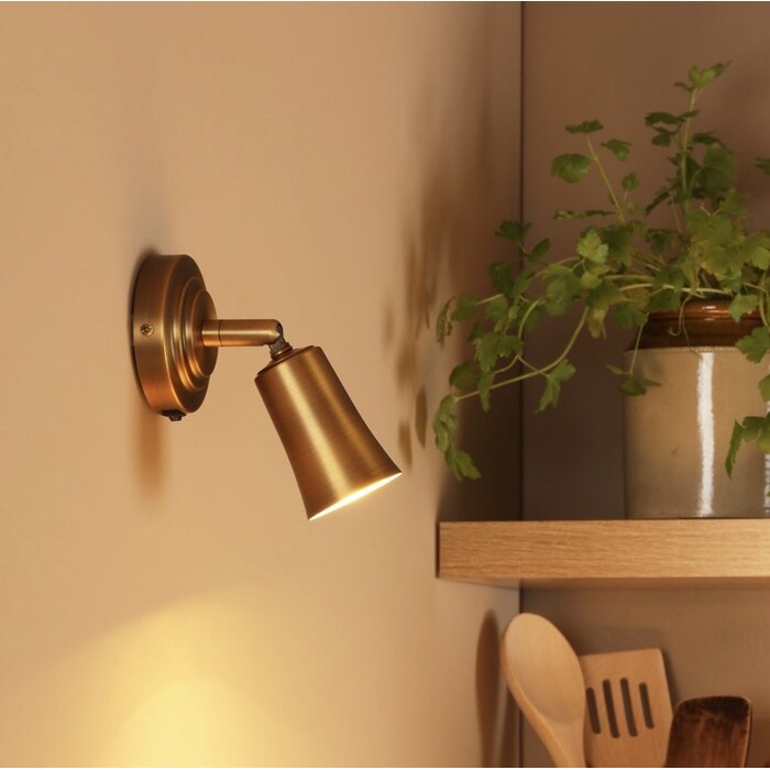 Jedda - Single Kitchen Spotlight - Aged Brass