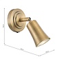 Jedda - Single Kitchen Spotlight - Aged Brass