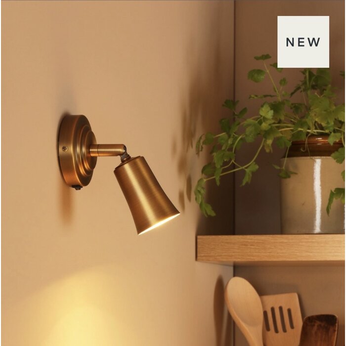 Jedda - Single Kitchen Spotlight - Aged Brass