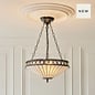 Fargo - 3 Light Inverted Tiffany Ceiling Light Pendant