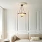 Fargo - 3 Light Inverted Tiffany Ceiling Light Pendant