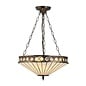Fargo - 3 Light Inverted Tiffany Ceiling Light Pendant