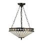 Fargo - 3 Light Inverted Tiffany Ceiling Light Pendant