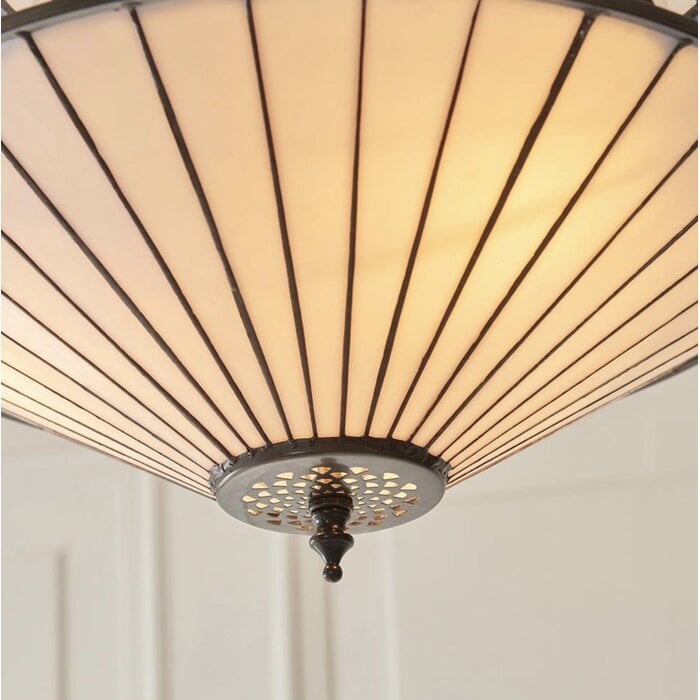 Fargo - 3 Light Inverted Tiffany Ceiling Light Pendant