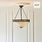 Fargo - 3 Light Large Inverted Tiffany Ceiling Light Pendant
