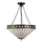 Fargo - 3 Light Large Inverted Tiffany Ceiling Light Pendant