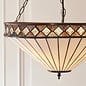 Fargo - 3 Light Large Inverted Tiffany Ceiling Light Pendant
