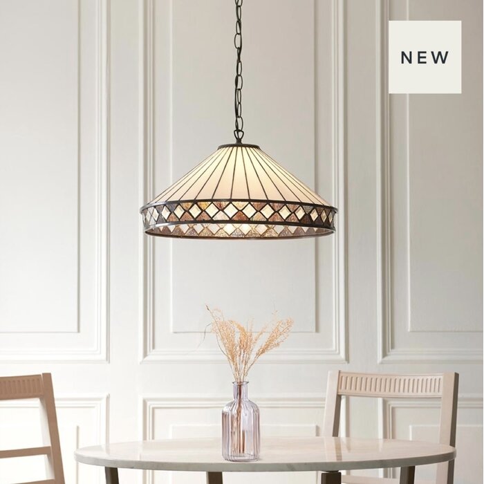 Fargo - 3 Light Tiffany Ceiling Light Pendant
