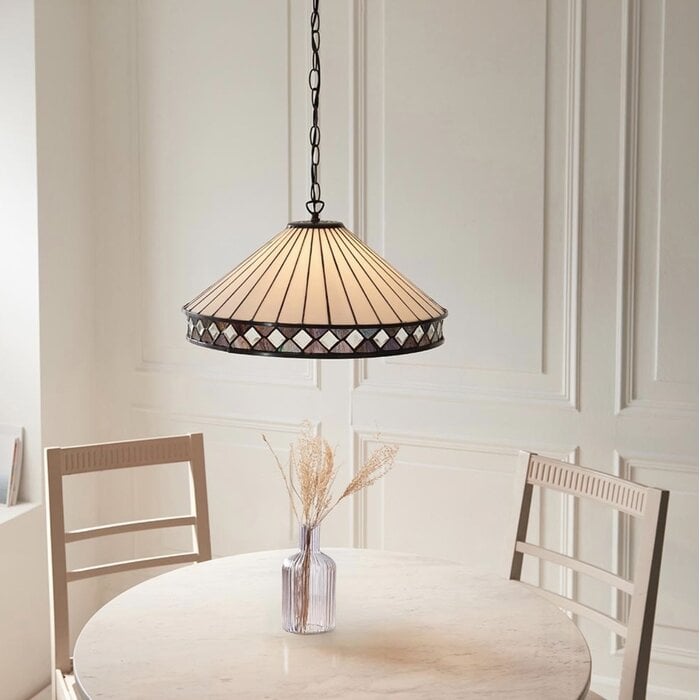 Fargo - 3 Light Tiffany Ceiling Light Pendant
