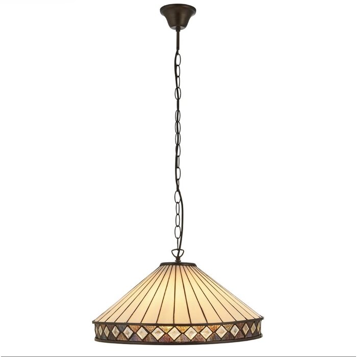 Fargo - 3 Light Tiffany Ceiling Light Pendant