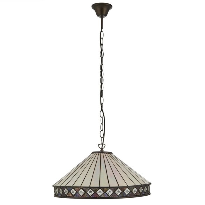Fargo - 3 Light Tiffany Ceiling Light Pendant