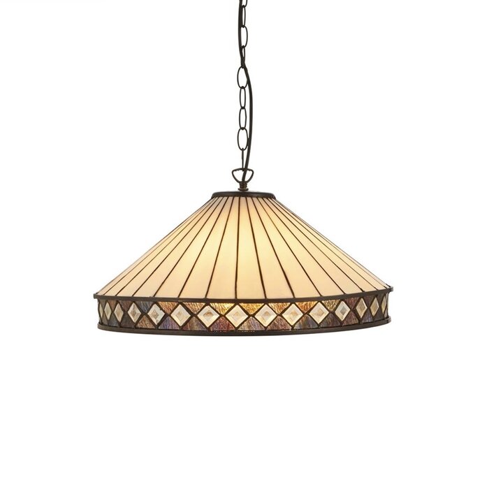 Fargo - 3 Light Tiffany Ceiling Light Pendant