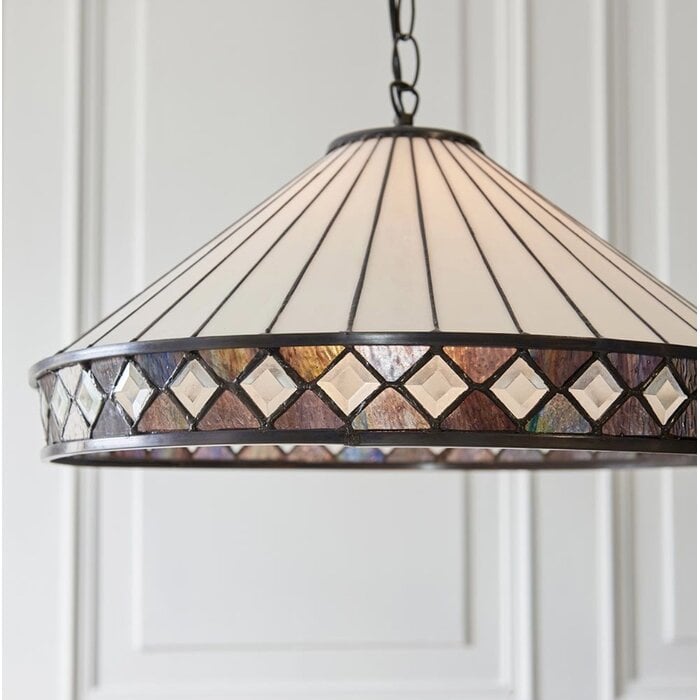 Fargo - 3 Light Tiffany Ceiling Light Pendant