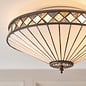 Fargo - 2 Light Tiffany Flush Ceiling Light