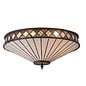 Fargo - 2 Light Tiffany Flush Ceiling Light