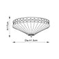 Fargo - 2 Light Tiffany Flush Ceiling Light