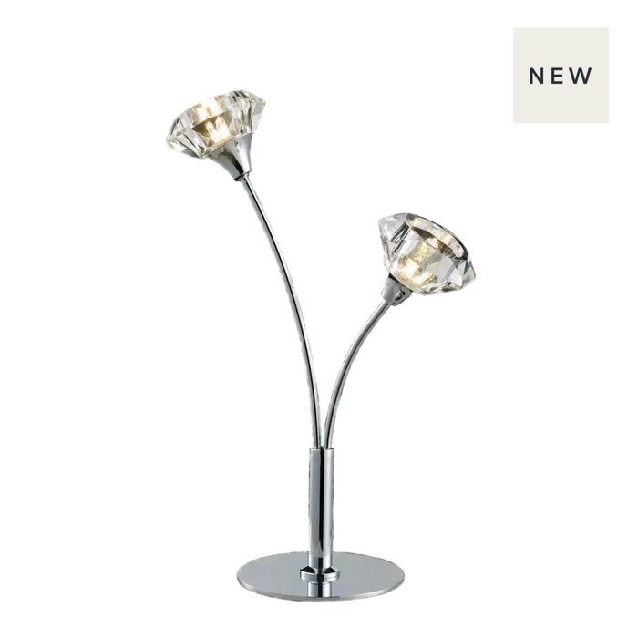Single Crystal Table Lamp - Polished Chrome