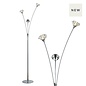 Riviera - 3 Light Floor Lamp - Polished Chrome