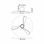 Sallis - Ceiling Fan with Adjustable LED Light - White and Wood Effect