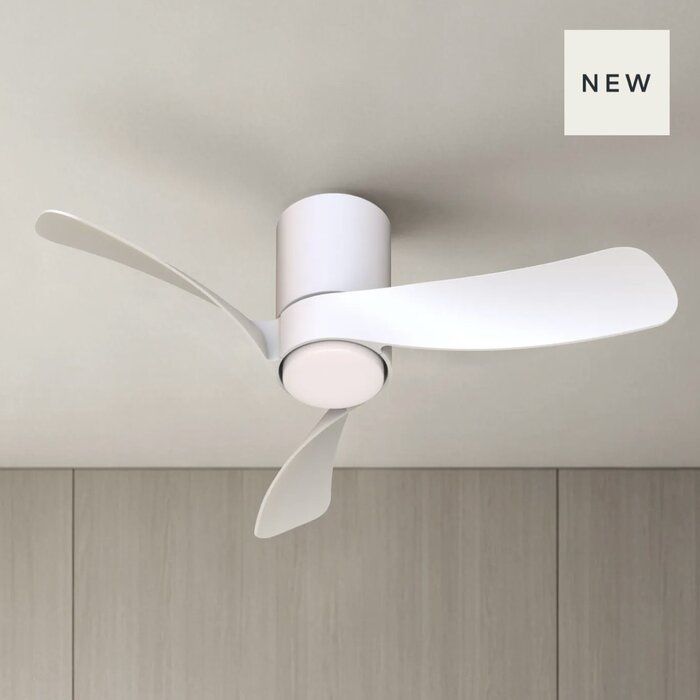 Sallis - Ceiling Fan with Adjustable LED Light - White