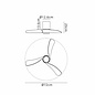 Sallis - Ceiling Fan with Adjustable LED Light - White