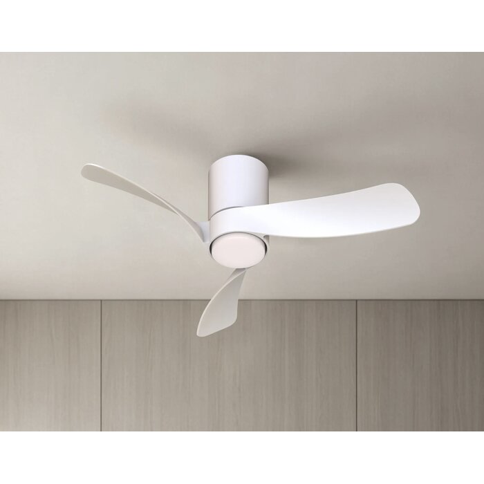 Sallis - Ceiling Fan with Adjustable LED Light - White