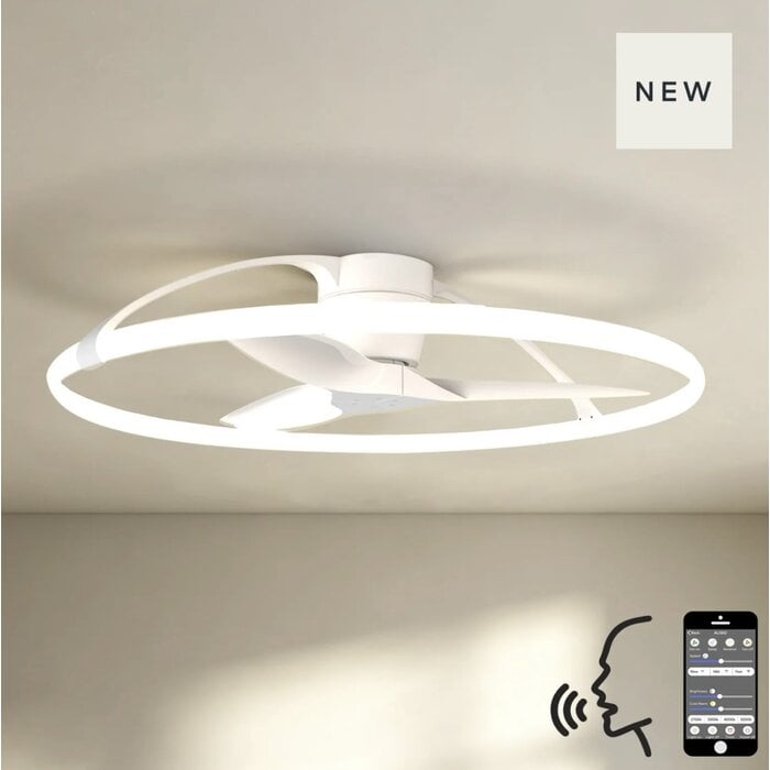 Zen - Ceiling Fan with Dimmable LED Light - White