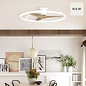 Zen - Ceiling Fan with Dimmable LED Light - White and Wood