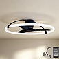 Zen - Ceiling Fan with Dimmable LED Light - Black and White