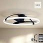 Zen - Ceiling Fan with Dimmable LED Light - Black and White