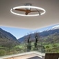 Zen - Ceiling Fan with Dimmable LED Light - Silver and Wood