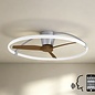 Zen - Ceiling Fan with Dimmable LED Light - Silver and Wood