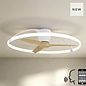 Zen - Ceiling Fan with Dimmable LED Light - White and Wood