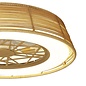 Bermuda Mini - LED Dimmable Ceiling Light with Built-In Fan - Beige Rattan