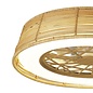 Bermuda Mini - LED Dimmable Ceiling Light with Built-In Fan - Beige Rattan