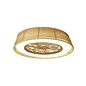 Bermuda Mini - LED Dimmable Ceiling Light with Built-In Fan - Beige Rattan