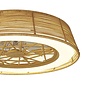 Bermuda - LED Dimmable Ceiling Light with Built-In Fan - Beige Rattan