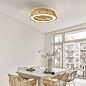 Bermuda - LED Dimmable Ceiling Light with Built-In Fan - Beige Rattan