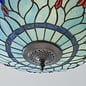 Dragonfly Blue - Tiffany Large 3 Light Semi Flush Ceiling Light