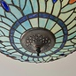 Dragonfly Blue - Tiffany 3 Light Semi Flush Ceiling Light