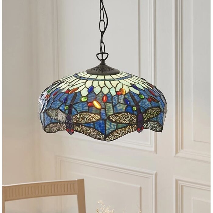 Dragonfly Blue - Tiffany Medium Ceiling Pendant Light