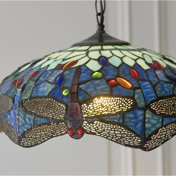 Dragonfly Blue - Tiffany Medium Pendant Ceiling Light