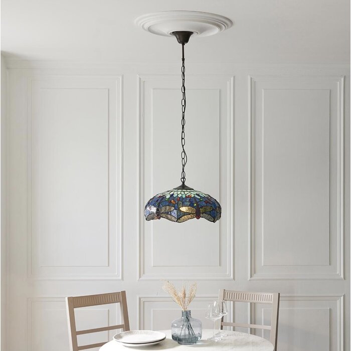 Dragonfly Blue - Tiffany Medium Pendant Ceiling Light