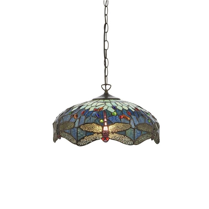 Dragonfly Blue - Tiffany Medium Pendant Ceiling Light