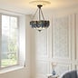 Dragonfly Blue - Tiffany Large Inverted 3 Light Ceiling Pendant