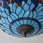 Dragonfly Blue - Tiffany Large Inverted 3 Light Ceiling Pendant